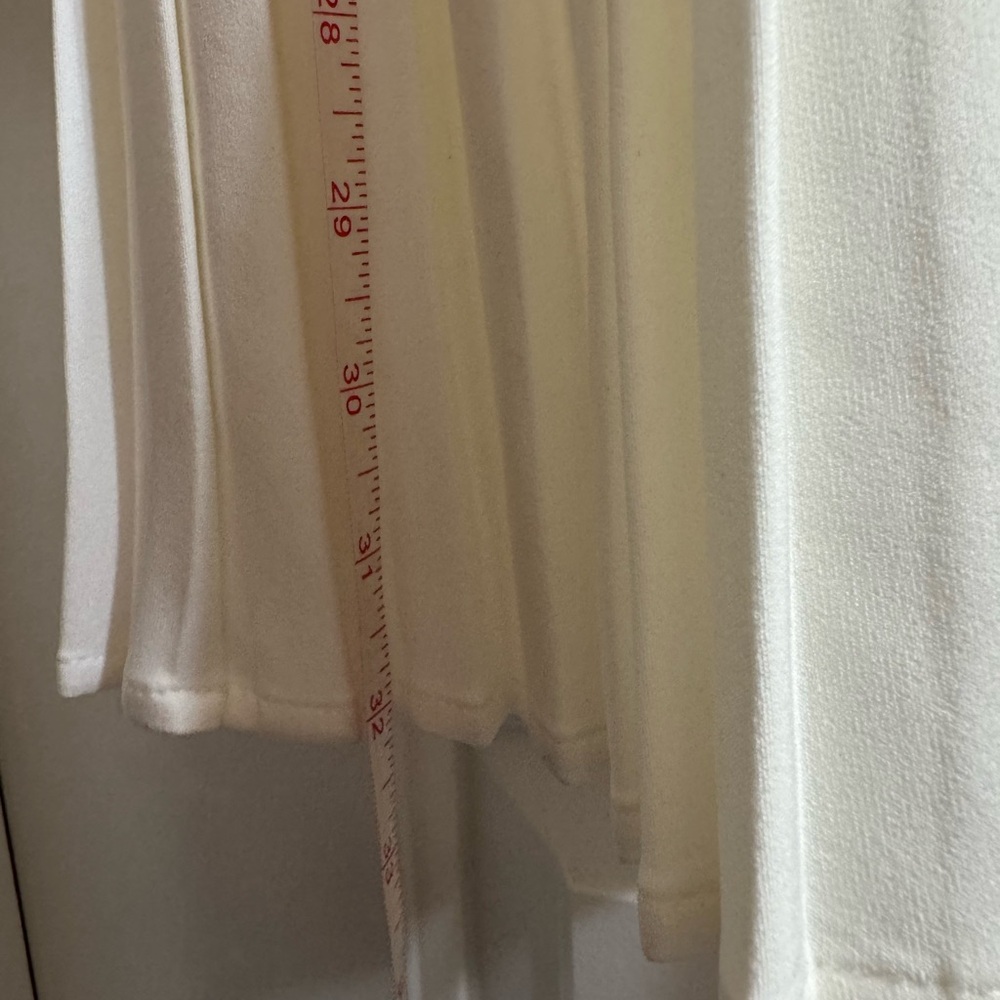 Commense Red Pleated Hem Mock Neck Mini Dress XS NWT Long Sleeve White - Picture 12 of 12